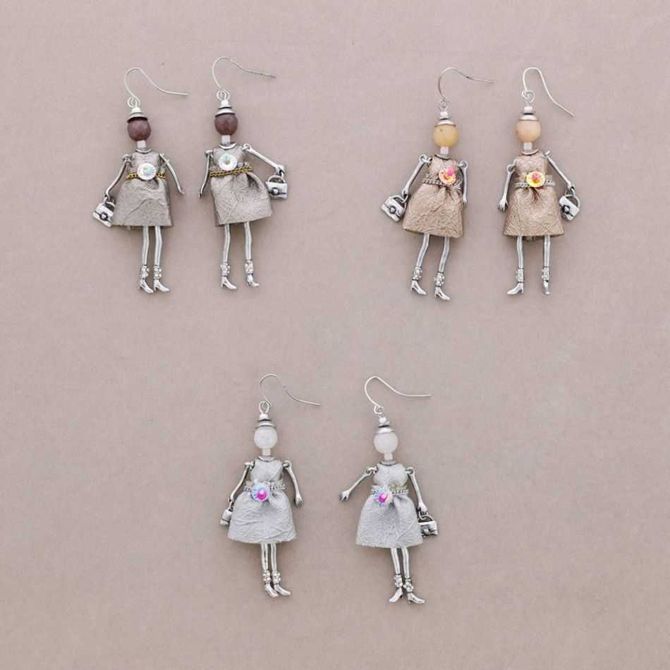 METAL DOLL EARRINGS