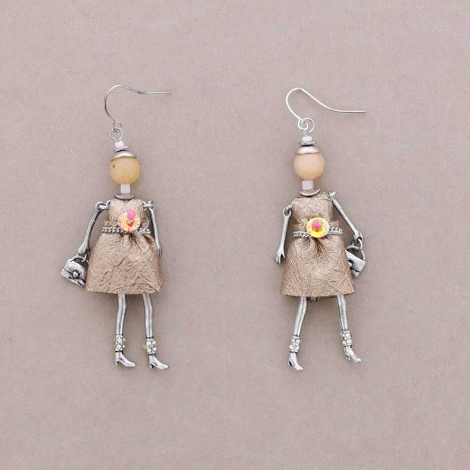 METAL DOLL EARRINGS