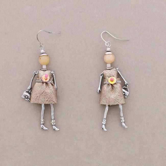 METAL DOLL EARRINGS