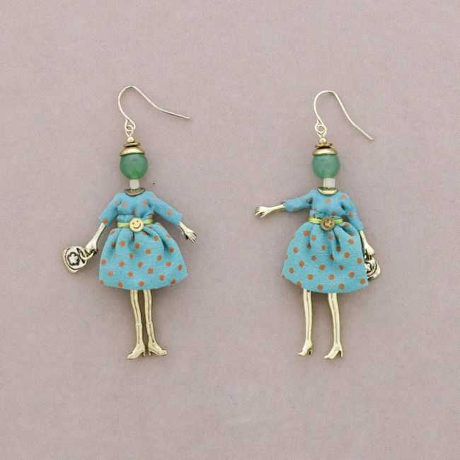 DOLL PENDANT EARRINGS