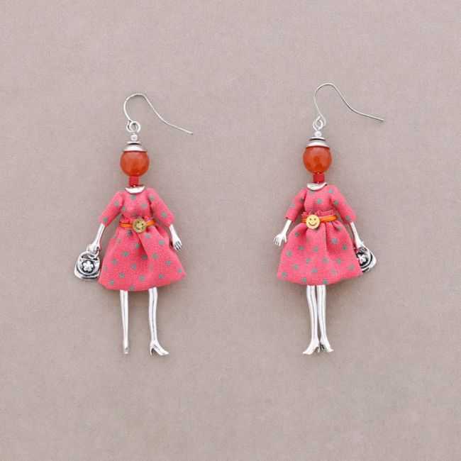 DOLL PENDANT EARRINGS