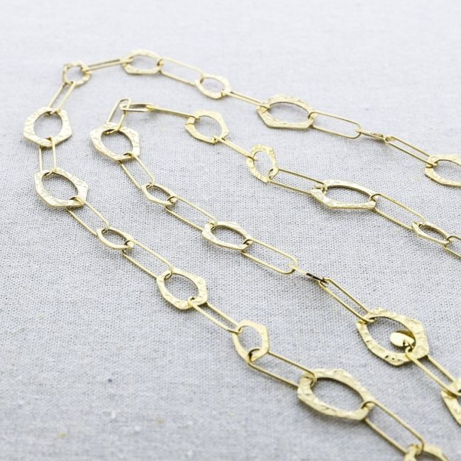 STEEL LINK CHAIN NECKLACE 108CM
