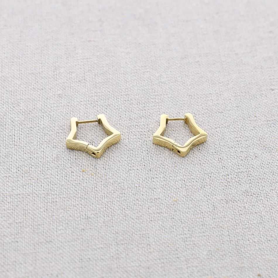 STAR-SHAPED HOOP EARRINGS