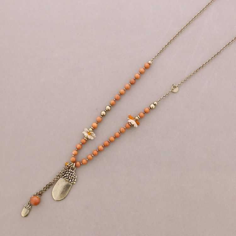 COLLAR LARGO COLG. METAL PIEDRAS