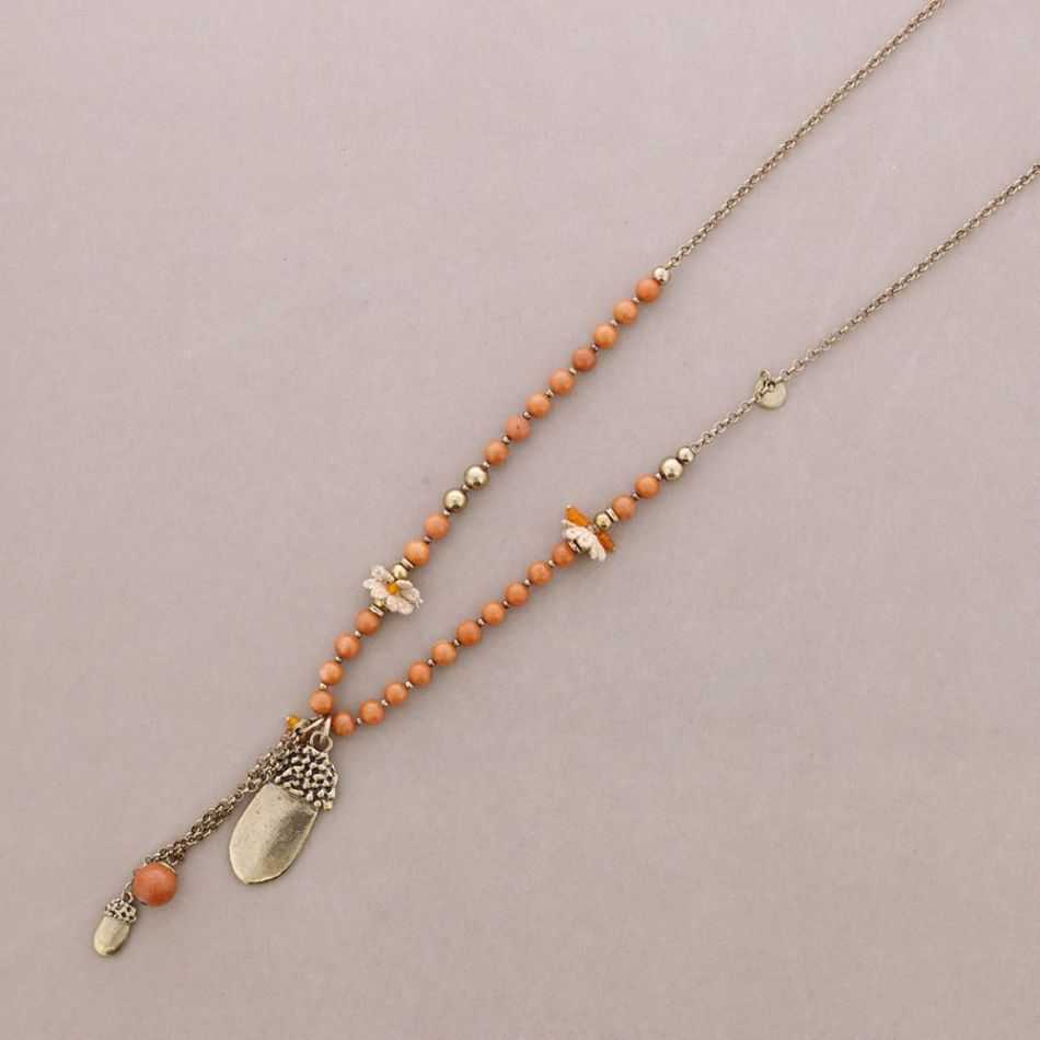 COLLAR LARGO COLG. METAL PIEDRAS