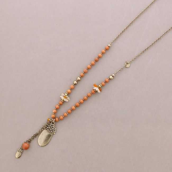 COLLAR LARGO COLG. METAL PIEDRAS
