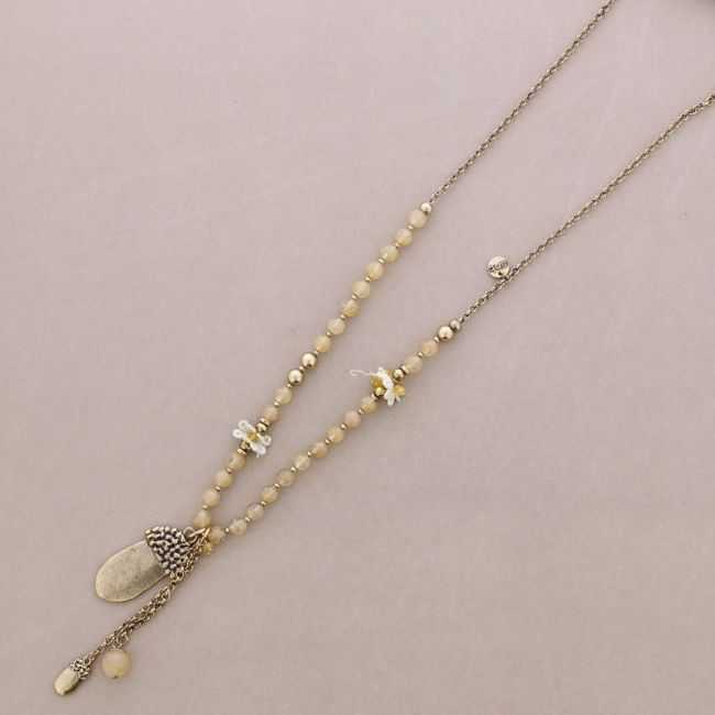 COLLAR LARGO COLG. METAL PIEDRAS
