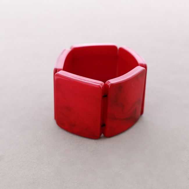 PULSERA ELÁSTICA CUENTAS RESINA