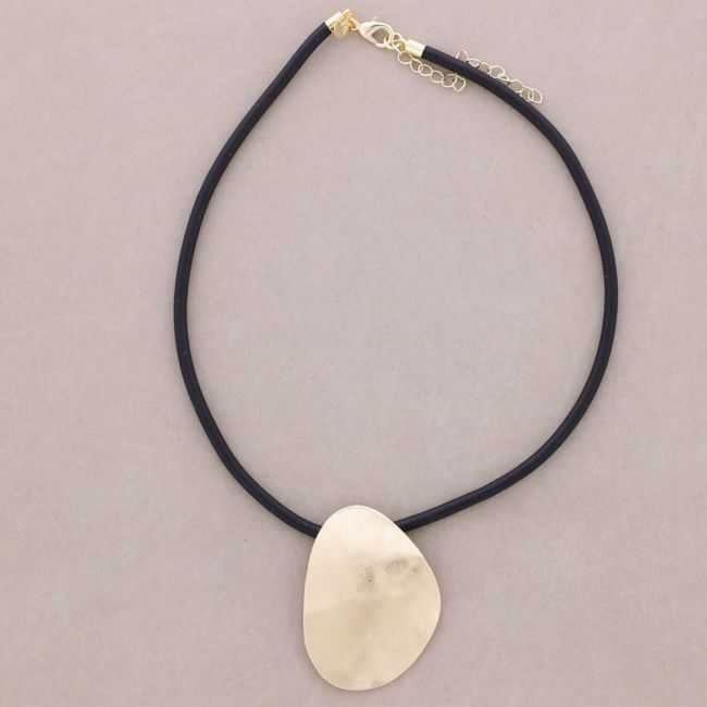 METAL CORD CHOKER PENDANT