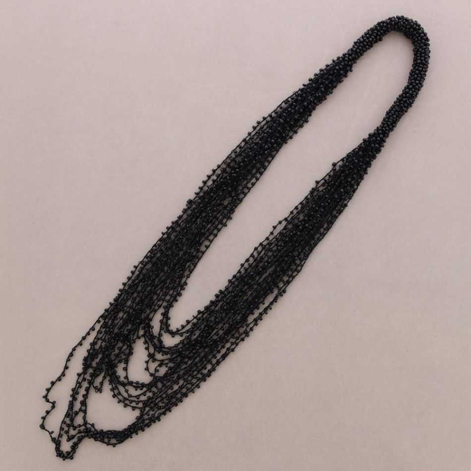 COLLAR LARGO MULTI VUELTA ABALORIOS