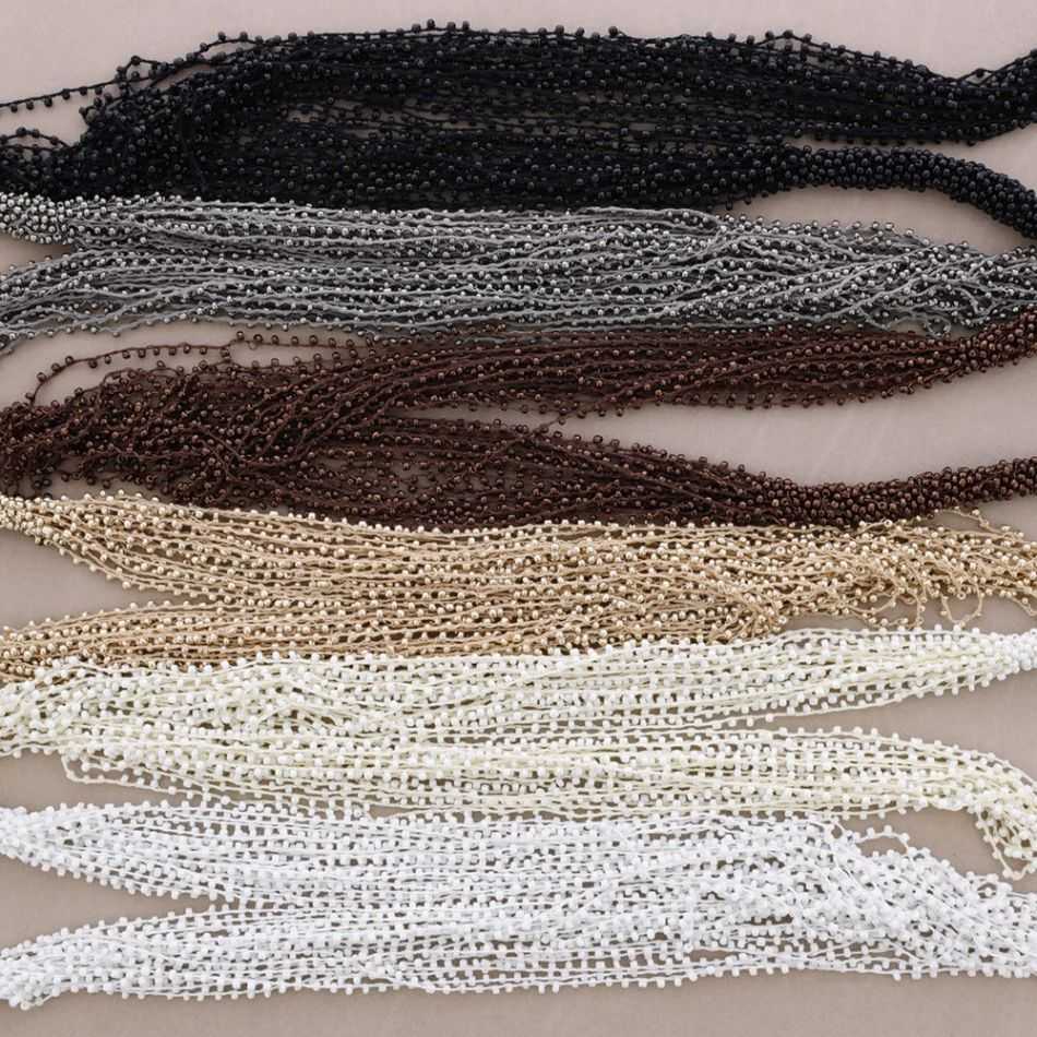 LONG MULTI ROUND BEAD NECKLACE