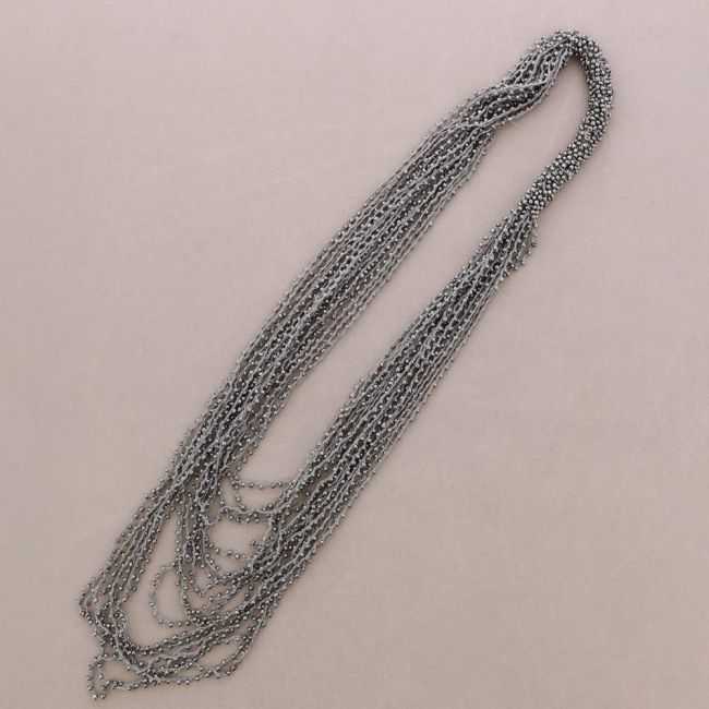 LONG MULTI ROUND BEAD NECKLACE