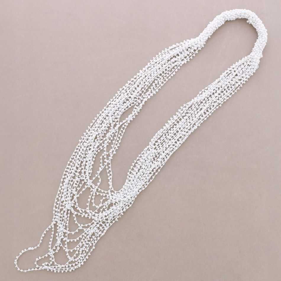 LONG MULTI ROUND BEAD NECKLACE