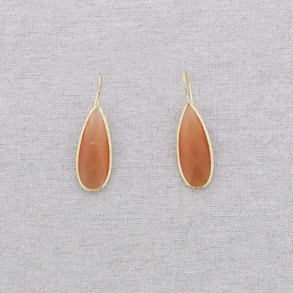 PENDIENTES BRONCE PIEDRA GRANDE
