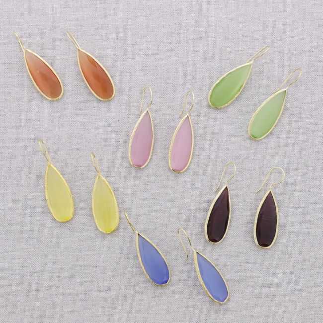 PENDIENTES BRONCE PIEDRA GRANDE