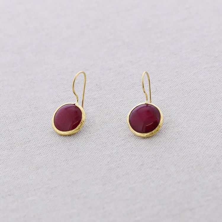 PENDIENTES BRONCE COLGANTE REDONDO