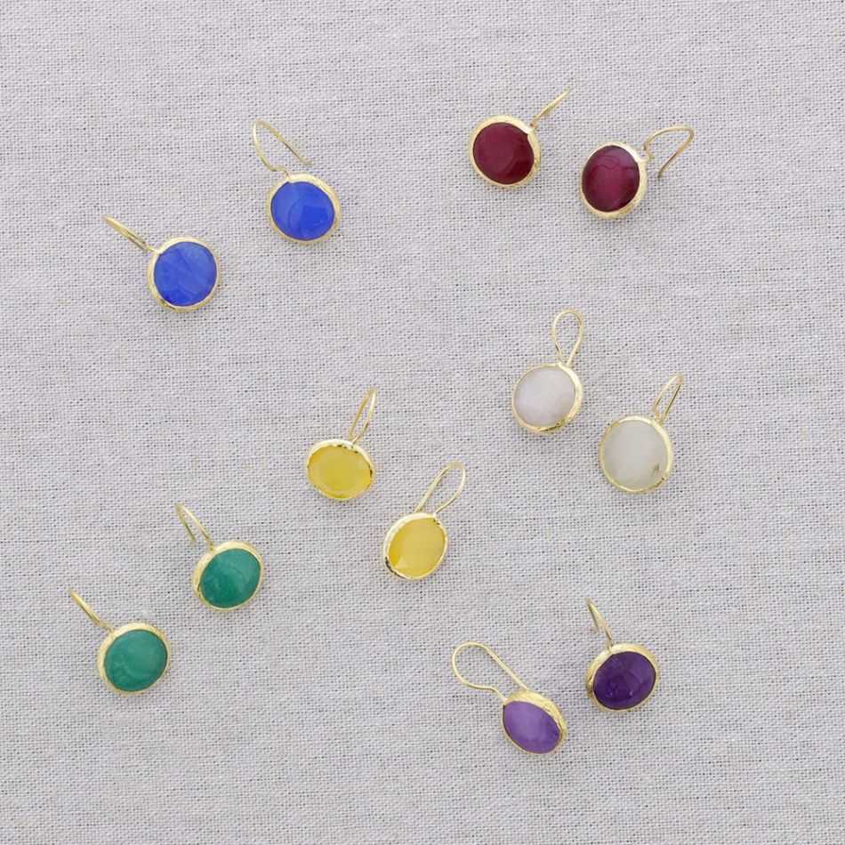PENDIENTES BRONCE COLGANTE REDONDO