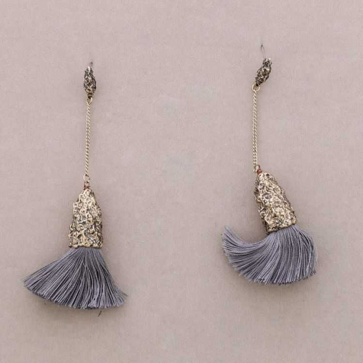 FRINGE HANGING CHAIN EARRINGS