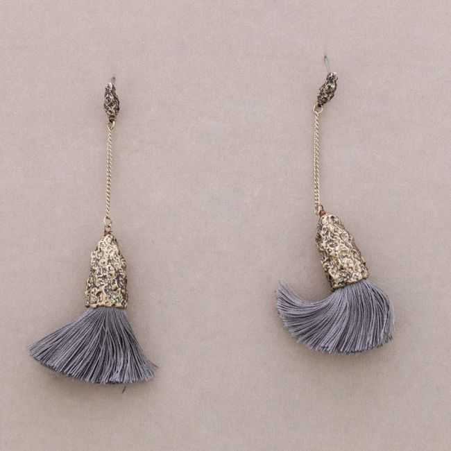 FRINGE HANGING CHAIN EARRINGS