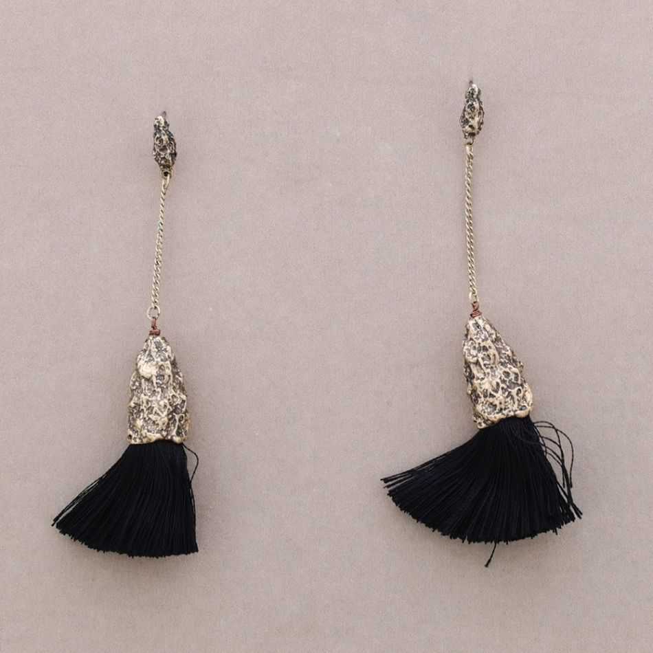FRINGE HANGING CHAIN EARRINGS
