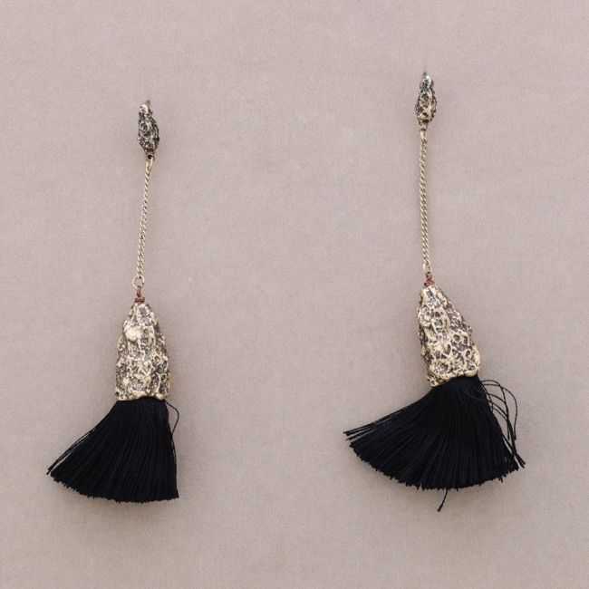 FRINGE HANGING CHAIN EARRINGS