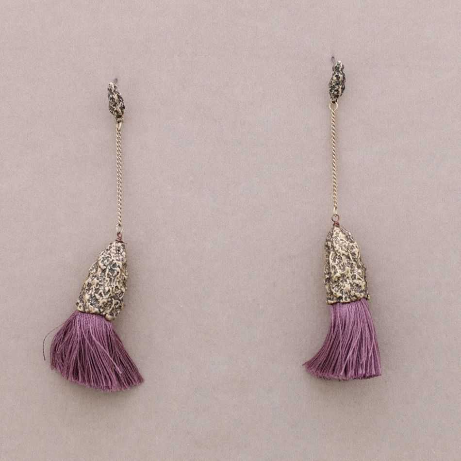 FRINGE HANGING CHAIN EARRINGS