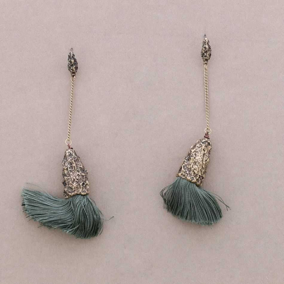 FRINGE HANGING CHAIN EARRINGS