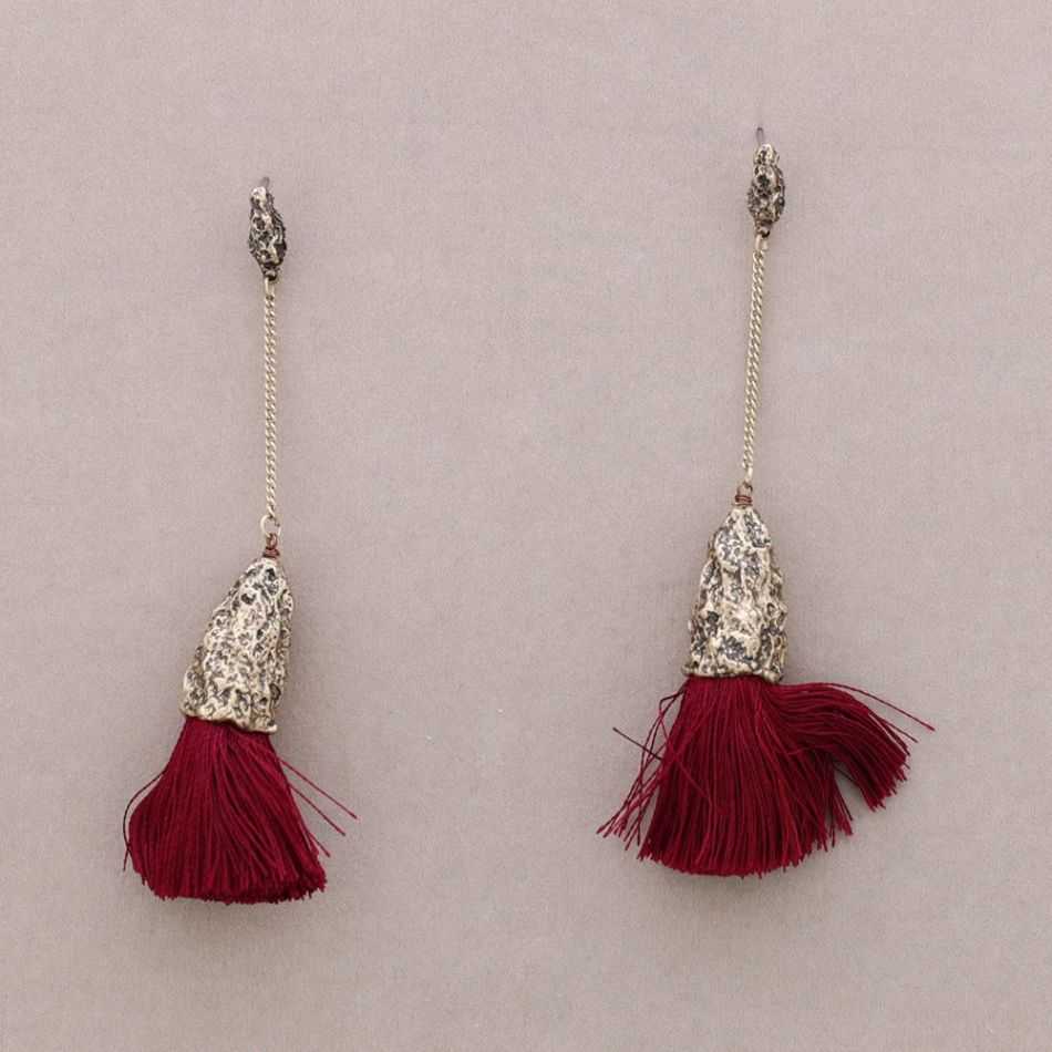 FRINGE HANGING CHAIN EARRINGS