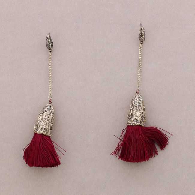 FRINGE HANGING CHAIN EARRINGS