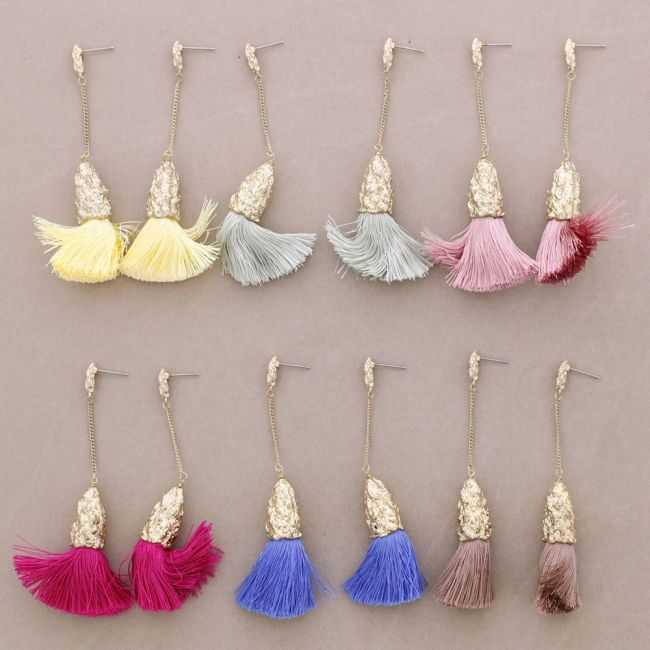 PENDIENTES CADENA COLGANTE FLECO