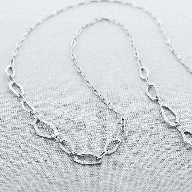 COLLAR ACERO CADENA ESLABONES 100CM