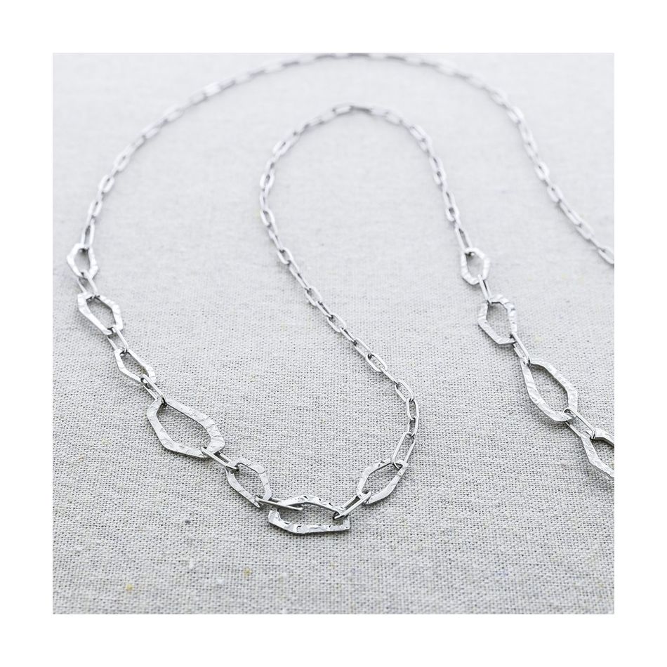 COLLAR ACERO CADENA ESLABONES 100CM