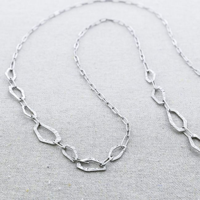 COLLAR ACERO CADENA ESLABONES 100CM