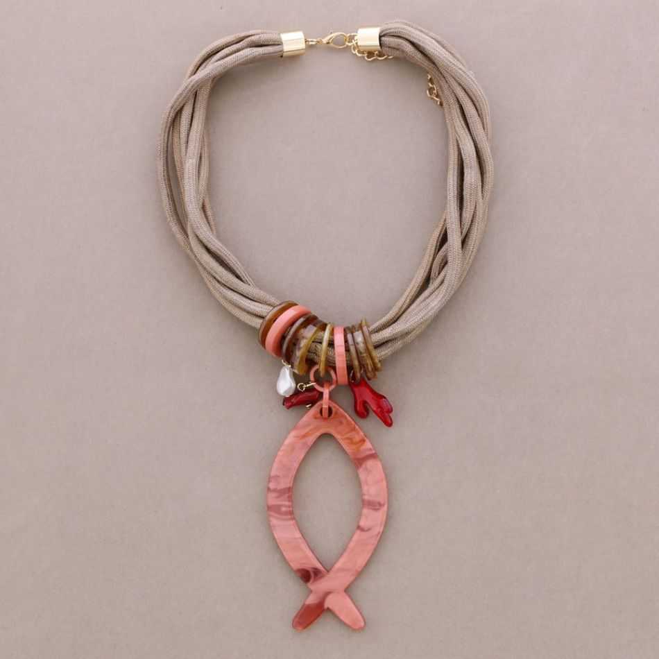 RESIN FISH PENDANT CHOKER