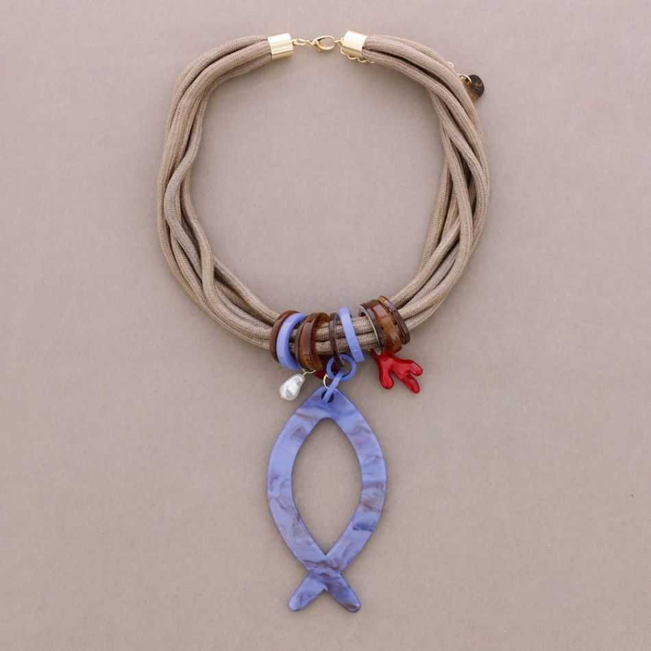 RESIN FISH PENDANT CHOKER