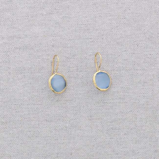 BRONZE PENDANT MEDAL EARRING