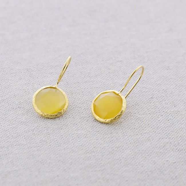 BRONZE PENDANT MEDAL EARRING