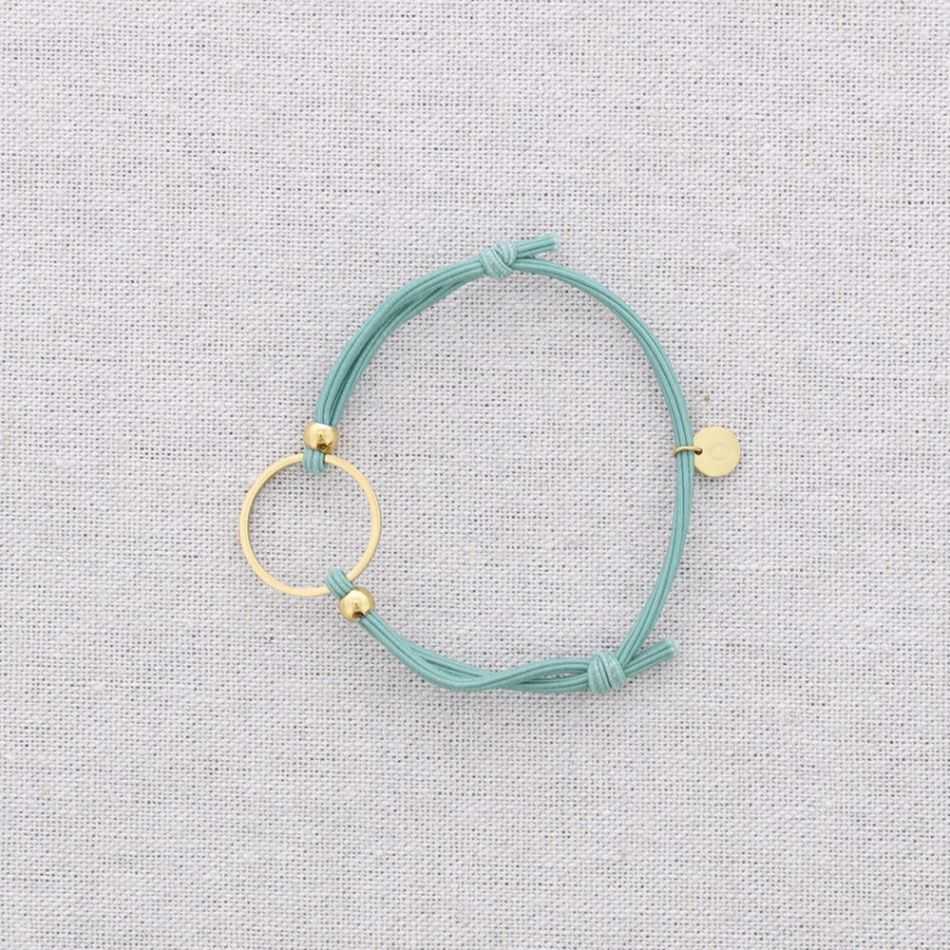 ADJUSTABLE STEEL ELASTIC BRACELET WITH RING