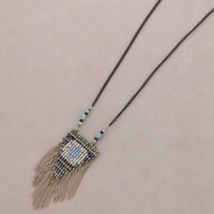 LONG PENDANT NECKLACE FRINGE