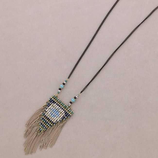 LONG PENDANT NECKLACE FRINGE