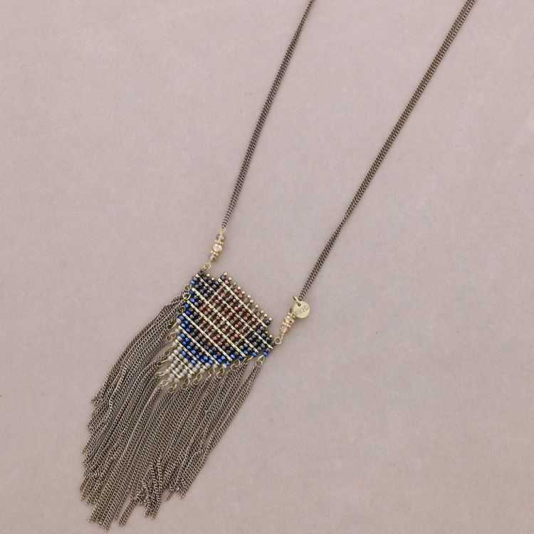 COLLAR LARGO COLG. CUENTAS FLECOS