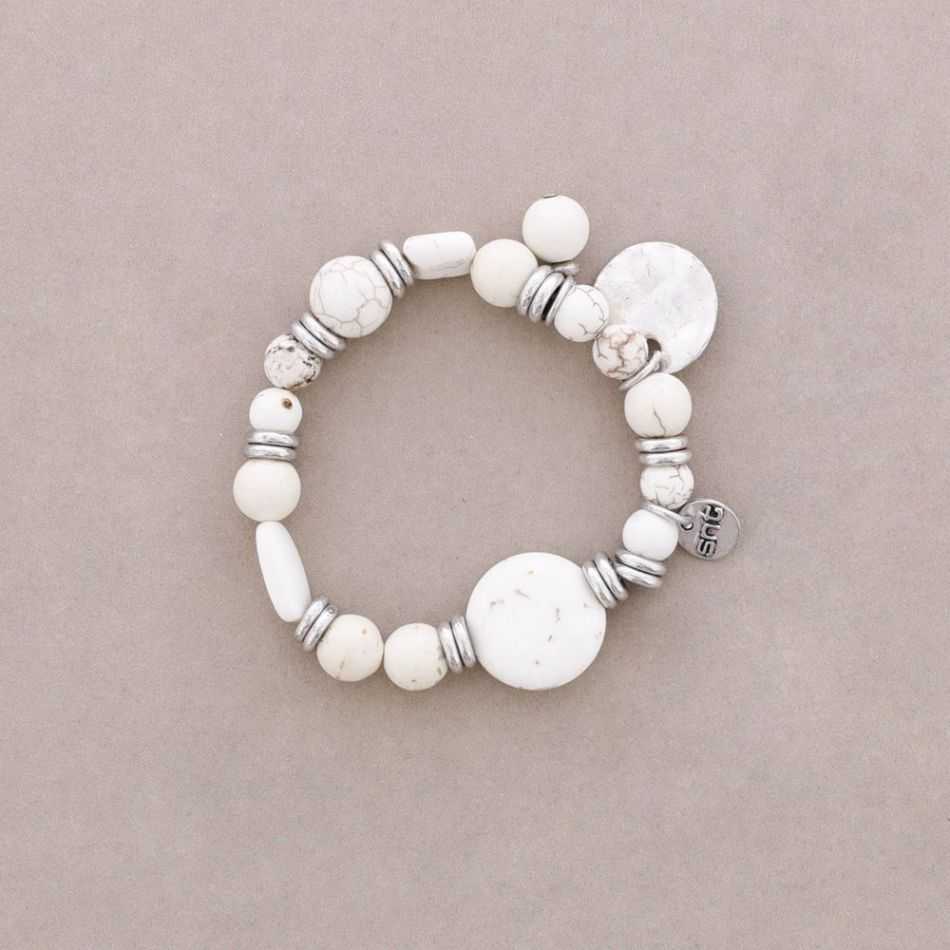 PULSERA CUENTAS METAL PIEDRAS