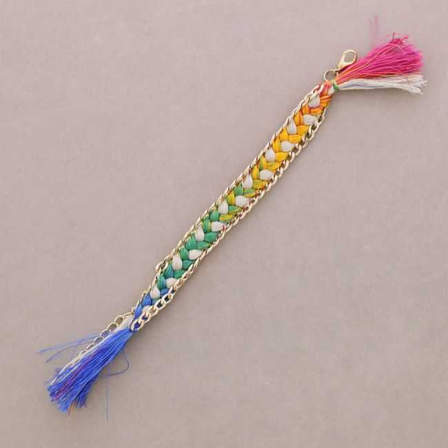 PULSERA CADENA HILO TRENZADO