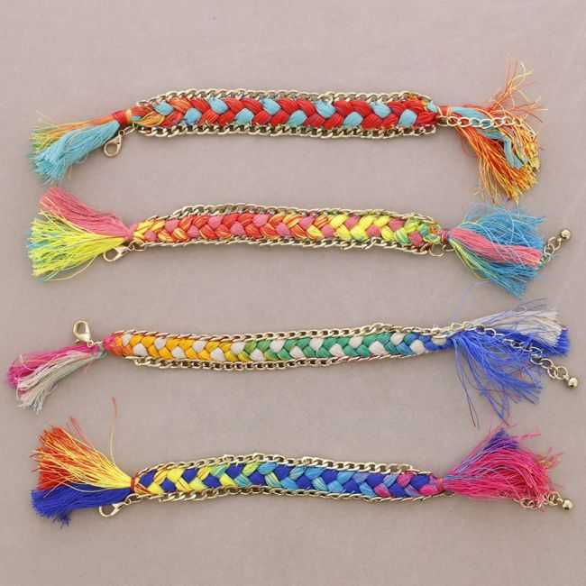 PULSERA CADENA HILO TRENZADO