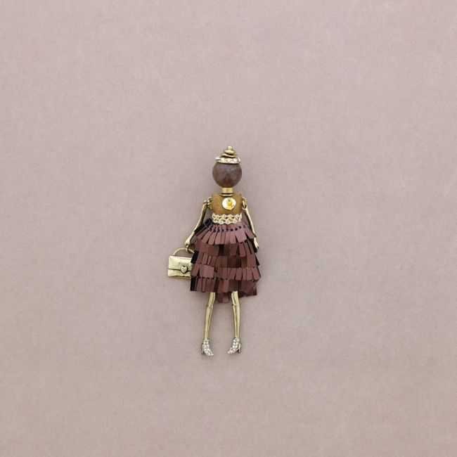 LONG HANGING BROOCH DOLL