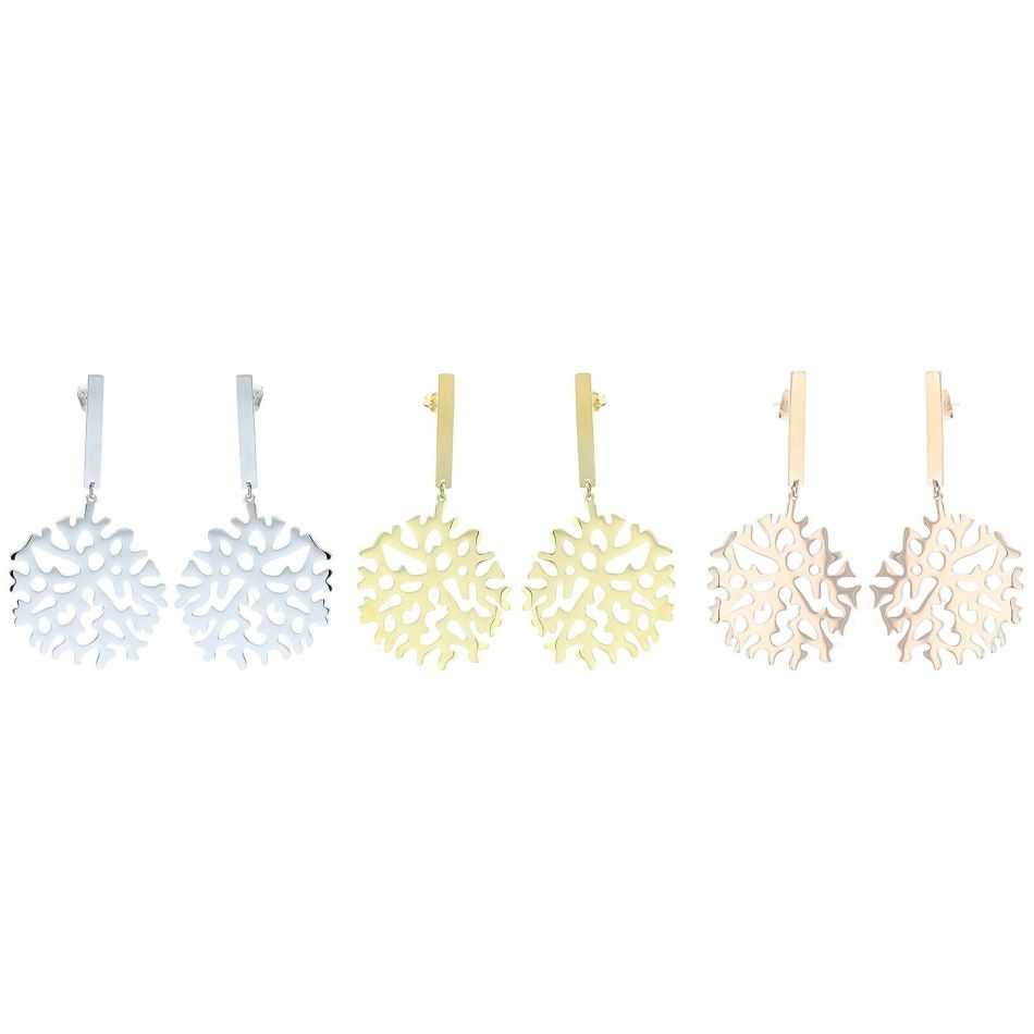 PENDIENTES COLGANTE HOJA ACERO