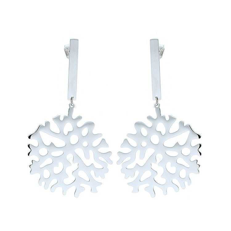 PENDIENTES COLGANTE HOJA ACERO
