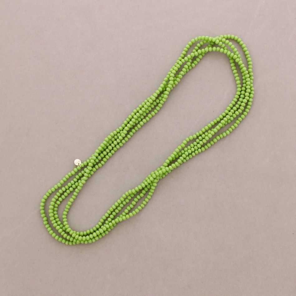 2-PIECE ELASTIC SET NECKLACE BRACELET WITH FACETED CRYSTALS