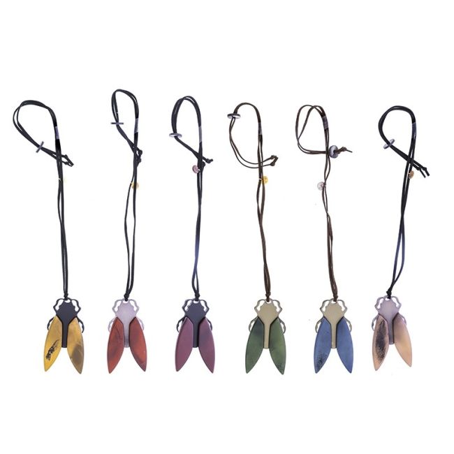 RESIN INSECT PENDANT LONG NECKLACE