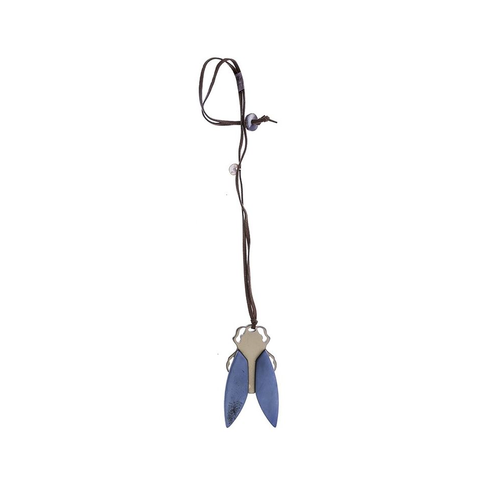 RESIN INSECT PENDANT LONG NECKLACE